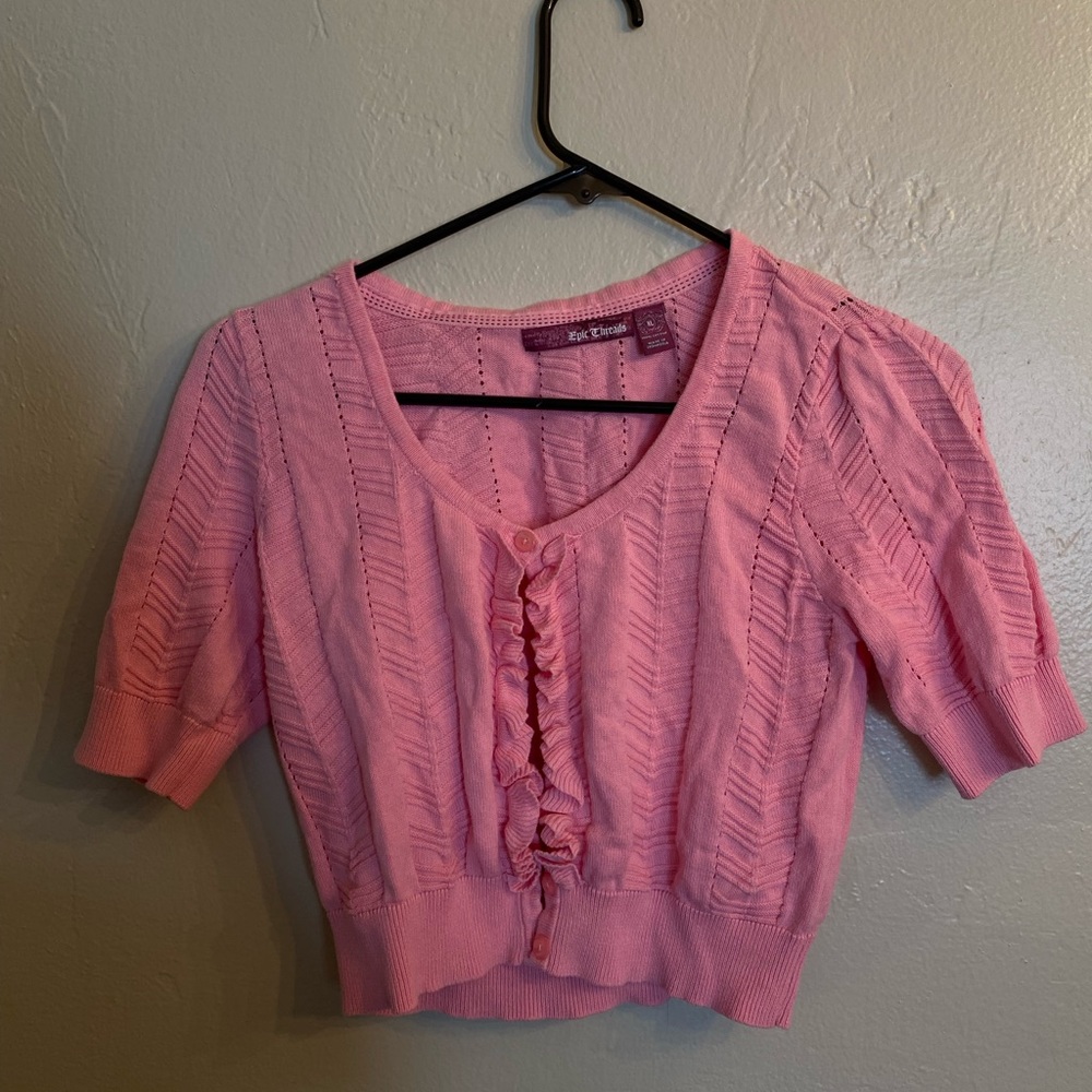 y2k cropped cardigan